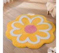 Kal-Tapis De Bain Floral 40 X 40 Cm \U2013 Tapis De Bain Doux Antidérapant, Avec Haute Absorption D'eau, Lavable En Microfibre Pour Salle De Bain, Cuisine, Toilettes, Chambre D'enfant, Animaux Domest