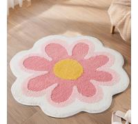 Kal-Tapis De Bain Floral 40 X 40 Cm \U2013 Tapis De Bain Doux Antidérapant, Avec Haute Absorption D'eau, Lavable En Microfibre Pour Salle De Bain, Cuisine, Toilettes, Chambre D'enfant, Animaux Domest