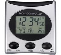 KAL-Technoline Wt 221-T Silber Réveil De Radio Argent/Noir 7,9 X 4,2 X 7,9 Cm