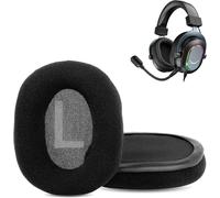 KAL-Tissu Doux Coussinets De Remplacement Compatible Avec Fifine H6 7.1 Surround Sound Gaming Headphones Black Coussinets D'Oreille (Tissu Doux/Mousse Haute Densité)