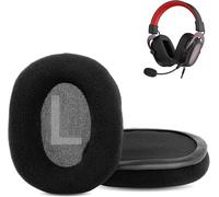 KAL-Tissu Doux Remplacement Des Coussinets Compatible Avec Redragon H510 Zeus H710 Helios Headphone Coussinets D'Oreille (Tissu Doux/Mousse Haute Densité)