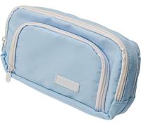 Kal-Trousse À Crayons De Grande Capacité Avec 3 Compartiments - Trousse Portable Avec Poignée - Organiseur De Papeterie Avec Fermeture Éclair Pour Université, École, Bureau - Bleu, Bleu, Loisirs
