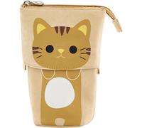 Kal-Trousse À Crayons Pour Chat, Papeterie 2 En 1, Trousse Et Porte-Stylo, Convient Pour L'école, Le Bureau, Les Fournitures Scolaires Pour Adolescents, 12 X 17 X 8 Cm, Jaune, N, Adorable