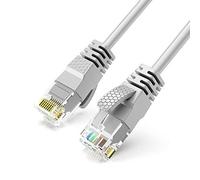 KAL-Ultra-Mince, Câble Ethernet Fil Lan Internet Haut Débit Cat6, Ethernet Cable 1Ghz Gigabit Rj45 Responsable Réseau Cordon De Raccordement (4M, Gris)