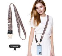 KAL-Universal Phone Lanyard, Chaîne De Téléphone Portable Tressée Sangle À Bandoulière Antivol Détachable Femmes Lanières De Téléphone Portable Autour Du Cou Avec Patchs Pour Iphone, Violet