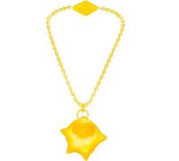 KAL-Upon A Star Feature Light Up Necklace. Encourages Role Play And Is Perfect For Any Disney Wish Fans, Yellow