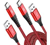 KAL-USB C Kabel 3.1A [1Stück 1m+2m] Schnellladung,Ladekabel USB C Nylon Type C Kabel für Samsung Galaxy S24 S23 S22 S21 S20 Plus/Ultra/FE,iPhone 16 15 Pro Max,Note20,A72 A71 A52 A51 A50,M31 M30s