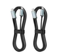 KAL-USB C to Micro USB câble 1M, Nylon tressé Short Type C to Micro USB cordon Compatible avec Samsung Galaxy S7 S6, J7, J3, LG, HTC, PS4, Kindle, Xbox Controller, Casque d'écoute, Android Phone(Gray