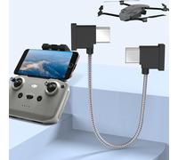 Kal-Usb C Vers Usb-C Câble Nylon Tressé En Pour Contrôleur, Accessoires Drone, Moir, Dji Mini 2, Mavic 3, Air 2s, Câble Télécommande Mavic Air 2, Câble D'extension Otg Rc Phablet (Connecteur Type C/1-