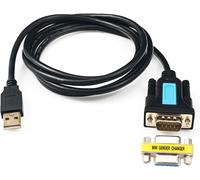 KAL-USB to RS232 Cable with Prolific PL2303 Chipset 6ft 2m USB 2.0 Male to RS 232 DB9 Serial Male with Adapter Female for Windows XP,Windows Vista,7,8,10