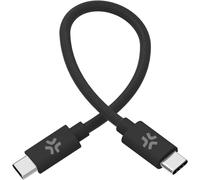 KAL-Usbccot30Bk, Câble Usb-C Vers Usb-C, Fabriqué En Tissu Tressé Noir, Charge Rapide Jusqu'À 60 W, Compatible Avec Chargeur, Powerbank Et Autres Appareils, Longueur De 30 Cm