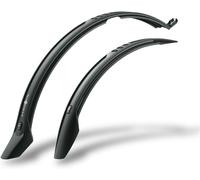 KAL-Velo 55 Cross 26""-29"" Jeu De Garde-Boue, Garde-Boue Vélo (Avec Fixation Universelle, Protection Optimale Contre Les Projections, En Plastique Haute Performance, Pour Les Supports), Noir
