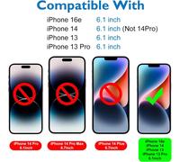 Kal-Verre Trempé Anti Espion Pour Iphone 16e/ Iphone 14/ Iphone 13 Pro/Iphone 13 Mat, Vitre Protection Ecran Privacy Matte À Couverture Complète, 9h Dureté, Anti-Espion Et Anti-Reflet-6,1 Pouces
