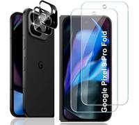 Kal-Verre Trempé Pour Google Pixel 9 Pro Fold 5g, 2 Pièces Protection Écran Film Avec 2 Pièces Caméra Arrière Protecteur, Dureté 9h Film En Sans Bulles, Ultra Hd Vitre Trempé
