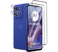 Kal-Verre Trempé Pour Motorola Moto G56 5g, 2 Pièces Film Protection Écran Et 2 Pièces Caméra Arrière Protecteur, 9h Dureté, Hd, Anti-Rayures, Sans Bulles, Facile À Installer