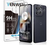 Kal-Verre Trempé Pour Motorola Moto G56 5g Protection Ecran, 2 Pièces Protection Écran Film Et 2 Pièces Caméra Arrière Protecteur, Anti Rayures, Dureté 9h Glass, Sans Bulles