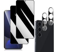 Kal-Verre Trempé Pour Samsung Galaxy A55, Anti-Espion Anti-Spy Privacy Film Protection Vitre 3d Couverture 9h Ultra Résistant Écran Privé Protecteur Et Caméra Arrière Protecteur (2 + 2 Pièces)