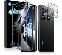 Kal-Verre Trempé Pour Xiaomi Mi 14t Pro Avec Caméra Arrière Protecteur [2+2 Pièces], Dureté 9h [Sans Bulles] [Ultra Hd] Ultra Résistant Film Vitre Trempé Protection Écran [Transparente]