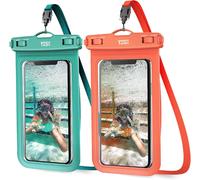 Kal-Vertetorangepochetteétanchesmartphone[Lotde2],Ipx8pochetteetancheiphone,Protegetelephoneeau,Coquewaterproofpouriphone161514proplus,Samsungs24s23jusqu'à6.8pouces