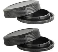 KAL-Wh1916 Lot De 2 + 2 Bouchons D'Objectif Arrière R6 Pour Canon Eos R R6 R5 Rp Avec Monture Rf