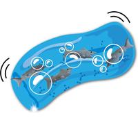 KAL-Wiggly Jiggly - Requins De Jouet D'Eau Grand Format Super Maléables Avec De Petits Requins. Jouets Sensoriels Anti-Stress Pour Les Personnes Affectées Par L'Autisme Et Le Tdah