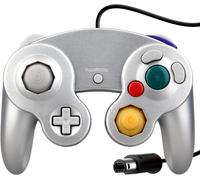 Kal-Wired Choc Classique Controller Gamepad Joystick Joypad Compatible Pour Nintendo Gamecube Ngc Wii Console Jeux Vidéo Couleur Argenté