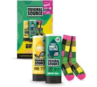 Kal-X Oddballs Gift Ensemble De Gel Douche Menthe Et Arbre À Thé, Gel Douche Citron Et Arbre À Thé, Chaussettes Oddballs, Cadeaux Pour Homme, Parfum 100 % Naturel, Végétalien, Sans Cruauté