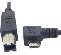 KAL-Xiwai Câble Micro Usb Otg Coudé À Gauche À 90° Vers La Gauche Pour Imprimante, Scanner, Disque Dur 60 Cm