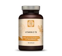 Kala Health Formule Unique avec les 8 tocophérols et tocotriénols de la vitamine E - sans HAP, métaux lourds, contaminants ni conservateurs - Certifié Durable - Cheveux, Cicatrices et Peau (180)