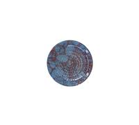 Kaladia Assiette à râper en céramique, pour le gingembre, le parmesan, etc., en rouge et bleu marbré, diamètre : 12 cm, fabriquée à la main et peinte à la main, fabriquée en Espagne