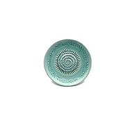 Kaladia Assiette à râper en céramique, pour le gingembre, le parmesan, etc. - Motif : turquoise, diamètre : 12 cm, fabriquée à la main et peinte à la main, fabriquée en Espagne