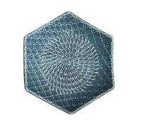 Kaladia Assiette à râper hexagonale en céramique - Râpe en céramique de couleur unie - Râpe de cuisine idéale pour le gingembre, le parmesan, le chocolat, etc. - En graphite - Dimensions : 12 x 3 cm