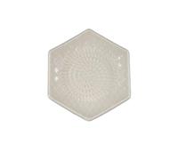 Kaladia Assiette à râper hexagonale en céramique - Râpe en céramique unie - Râpe de cuisine idéale pour le gingembre, le parmesan, le chocolat, etc. - En blanc - Dimensions : 12 x 3 cm - Fabriquée à