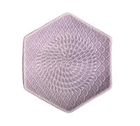 Kaladia Assiette à râper hexagonale en céramique - Râpe en céramique unie - Râpe de cuisine idéale pour le gingembre, le parmesan, le chocolat, etc. - En rose - Dimensions : 12 x 3 cm - Fabriquée à la