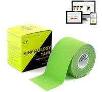 KALAHARI Bande Kinesiologie Professionnelle + eBook d’Applications, Kinesio Tape à Haute Adhérence, Résistant à l’Eau et à la Sueur, Kinesiology taping pour Sport et Rééducation, K Tape 5cm x 5m