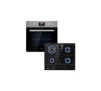 Kalahari Ignito Four encastrable + Table de cuisson 4 brûleurs gaz