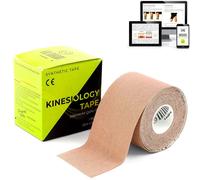 KALAHARI Kinesiology Tape avec instructions dans un eBook - Kinesiotape élastique et résistant à l'eau pour une meilleure adhérence à l'eau et à la transpiration (5cm x 5m)