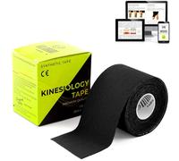 KALAHARI Kinesiology Tape avec instructions dans un eBook - Kinesiotape élastique et résistant à l'eau pour une meilleure adhérence à l'eau et à la transpiration (5cm x 5m)