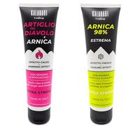 KALAHARI Kit Chaud + Froid, Gel à l’Arnica 98% + Griffe du Diable, Pré et Post entraînement, Action intense pour Massage Muscles, Articulations, Contractures, Mobilité - Extra fort, Fabriqué en Italie
