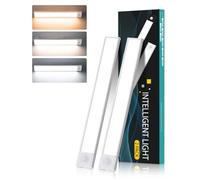 KALAHOL Lampe Detecteur de Mouvement Interieur 2 Pièces, 30CM LED Placard, 4 Modes, 2000mAh USB Charge Rapide, 3 Températures de Couleur, Adapté Pourx Bureau D'armoire Couloir Chambre Coucher