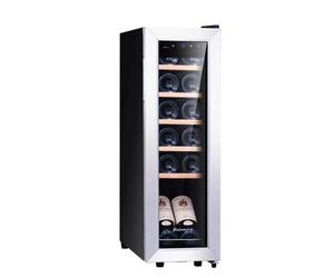 Kalamera KRC-35FCSS Réfrigérateur à vin 12 bouteilles 35 litres Petite armoire climatique avec compresseur 5-18°C