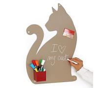 KalaMitica, Tableau Magnétique Mural en Forme de Chatte, 56x38x0,12 cm, Couleur Beige