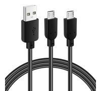 KALANKA-0.3 m Micro USB Cable (2 Pcs), USB 2.0 Type-A to Micro USB Fast Charging Cable, Compatible with Galaxy S7 S6 S5 J7 Edge Note 5, Kindle Fire, PS4 Controller and Other Micro USB Devices