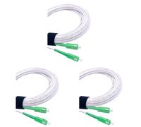 KALANKA-® - 0,5m Câble/Rallonge Fibre Optique (Orange SFR Bouygues) - Jarretière Simplex Monomode SC-APC à SC-APC - Blindage et Connecteur Renforcée - Perte Très Fiable - Blanc, 0,5M (Lot de 3)