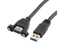 KALANKA-0.5m USB 3.0 Extension Cable with Panel Mount Screws