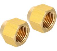 KALANKA-1/2-20 Unf Bouchon de Compression en Laiton, 2 Pièces Bouchon de Valve d'Arrêt Externe à 45 Degrés pour Raccord de Tube à Bride pour Climatiseur Hvac