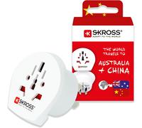 KALANKA- 1.500222-E Country Adapter World to Australia/China, white - suitable for equipment with earthed & unearthed plugs (2- & 3-pole)