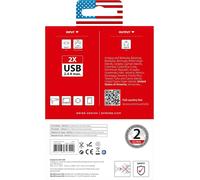 KALANKA-- 1.500280 EUR vers UK + 2USB Adaptateur de Voyage Europe vers UK, Chargeur USB 2 Ports 2,4 A - Tension et Puissance 100V-1500W/250V-3750W - Protection Anti Choc Electrique