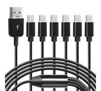KALANKA-1.5m USB 1 Male to 6 Male USB C Splitter Y Cable Type-C Y Splitter Supports Data Transmission of U Disks, Keyboards and Mice