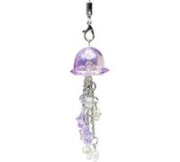 KALANKA-1 breloque de téléphone en forme de méduse violette - Accessoire esthétique pour téléphone portable - Avec étoile et c?ur - Pour sac, porte-clés, appareil photo, pendentifs, décoration, prati
